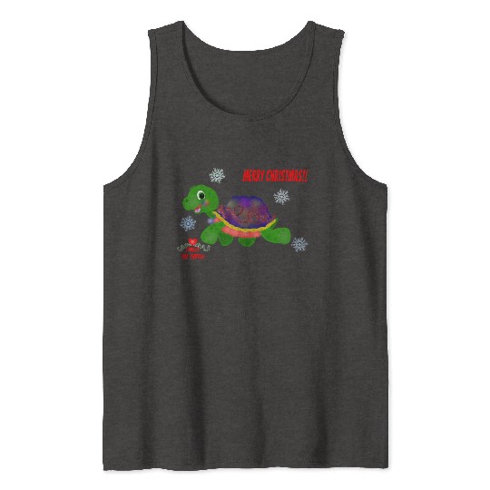 "Tinsel the Turtle" (Snowflake Snuggliezz) Tank Tops