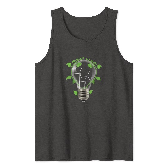 Environment light bulb Tank Tops