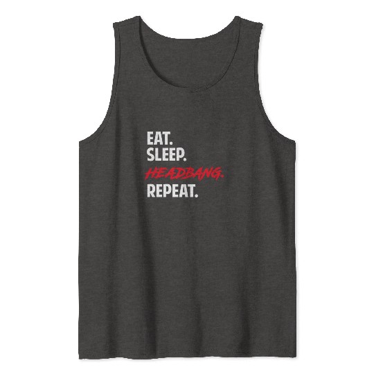 Funny Metal Hardrock Headbanger's Rock Music Tank Tops