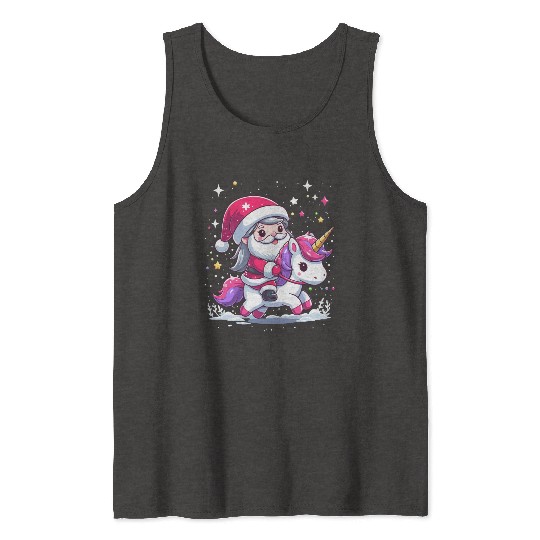 Santa Claus and Unicorn Tank Tops