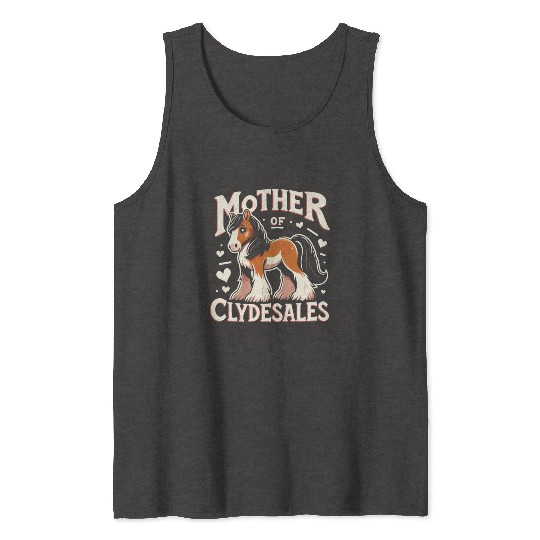 Draught Horse Lover Giant Horse Breed Clydesdale Tank Tops