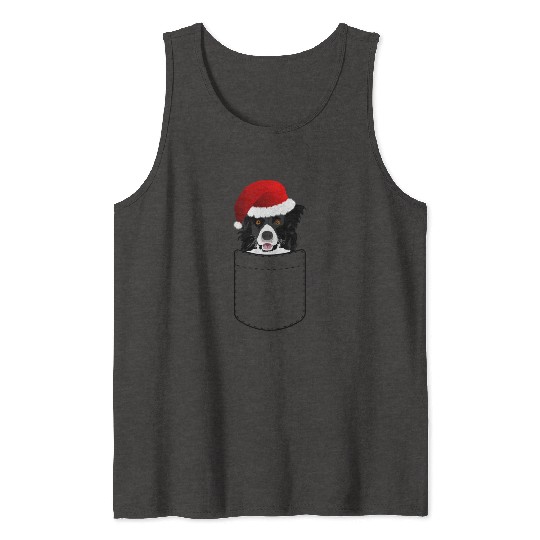 Pocket Border Collie Tank Tops