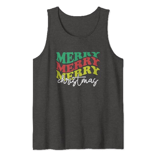 Merry merry merry Christmas, Xmas Design Tank Tops