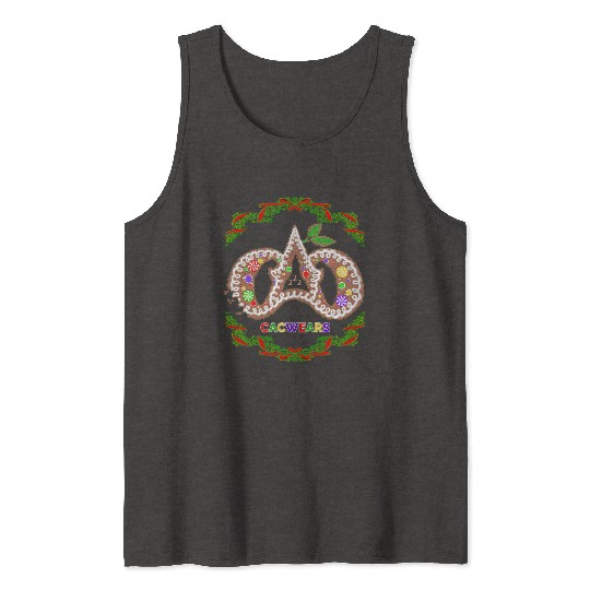Christmas Bakery Gingerbread Cookie Pastry Logo Tank Tops