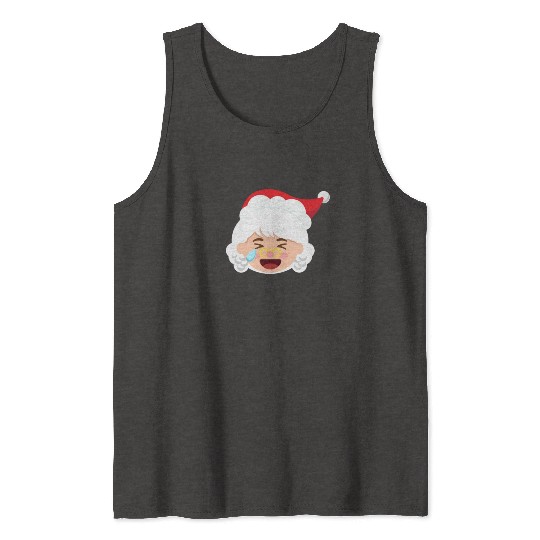 Mrs Claus Emoticons Cry Laughing Loud Christmasmrs Tank Tops