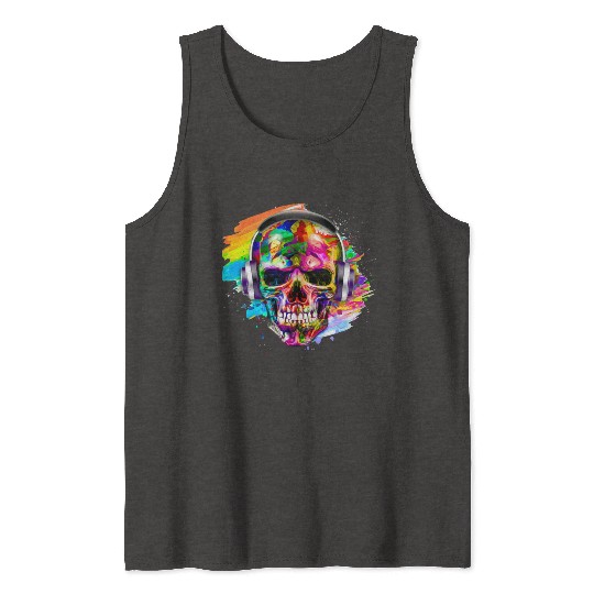 Colorful skull Tank Tops