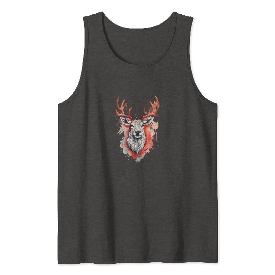 Reindeer Sublime Antler Silhouette Top Tank Tops