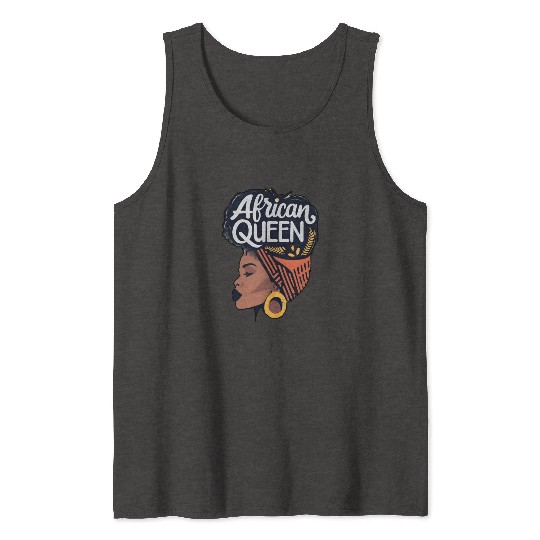 African Queen Afrocentric Queen Tank Tops