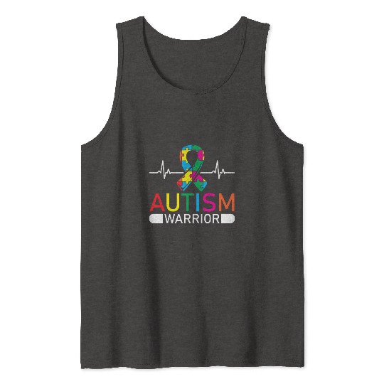 Autism Warrior Autistic Ninja Spectrum Asperger Tank Tops