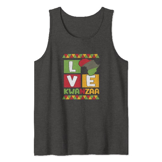 Happy Kwanzaa Vibes Black Heritage Holiday Tank Tops