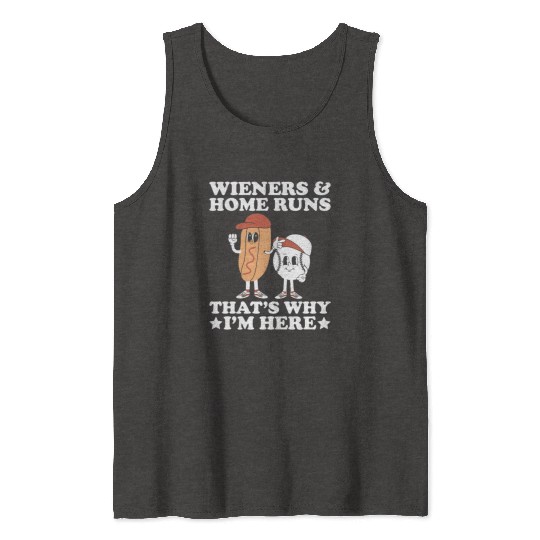 Wieners Home Runs Funny Baseball Player Tank Tops