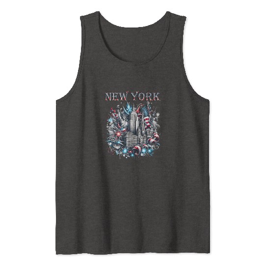 New York Christmas Spirit Tank Tops