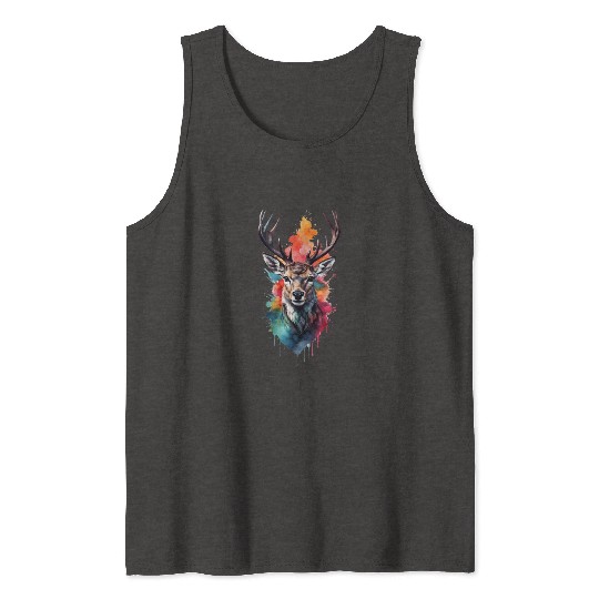Colorful Swamp Deer Tank Tops
