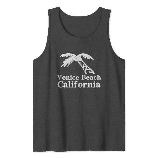 Venice Beach California Palm Tree Souvenirs Gifts Tank Tops