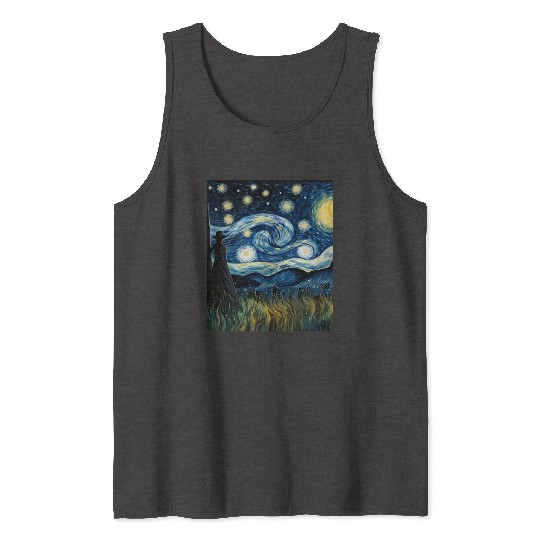 Gardener's Starry Night Tank Tops Van Gogh Inspired