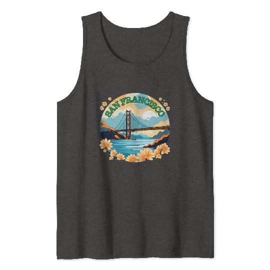 Golden Gate Bridge - San Francisco Tank Tops