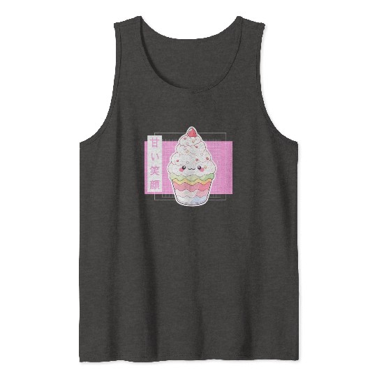 Kawaii Strawberry Cupcake Cute Pastel Japanese Aes Tank Tops