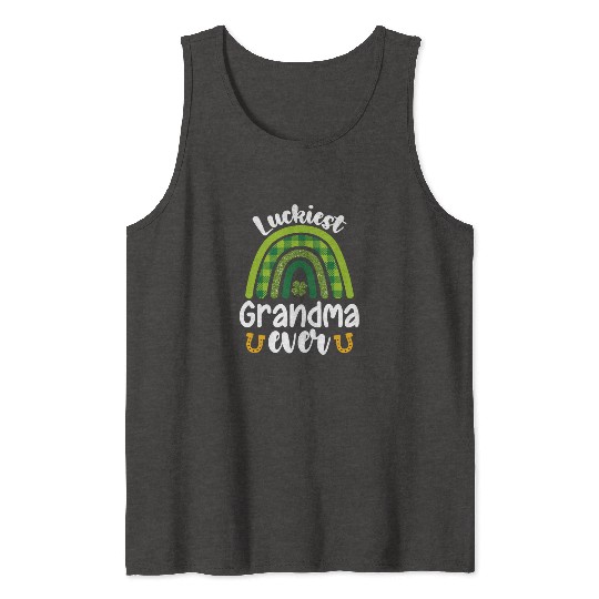 Luckiest Grandma Ever Family St Patrick's Day Tank Tops