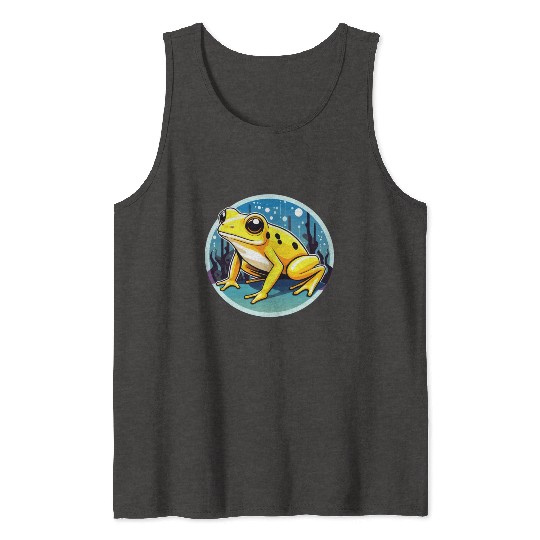 Golden Poison Frog Illustration Tank Tops