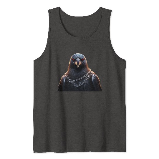 Eagle Caged Thunder: A Heavy Metal Eddie Tank Tops