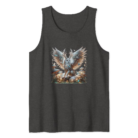 Mystic Owl of the Enchanted Forest Tank Tops