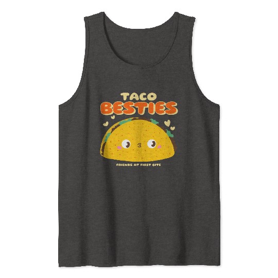 Cute "Taco Besties" Graphic Tank Tops