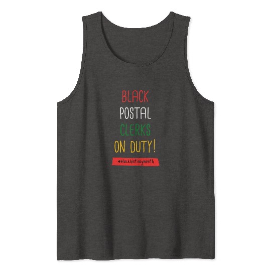 Black Postal Clerks, On Duty! Tank Tops