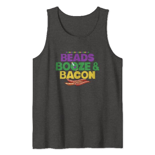 Beads Booze & Bacon Carnival Mardi Gras Tank Tops