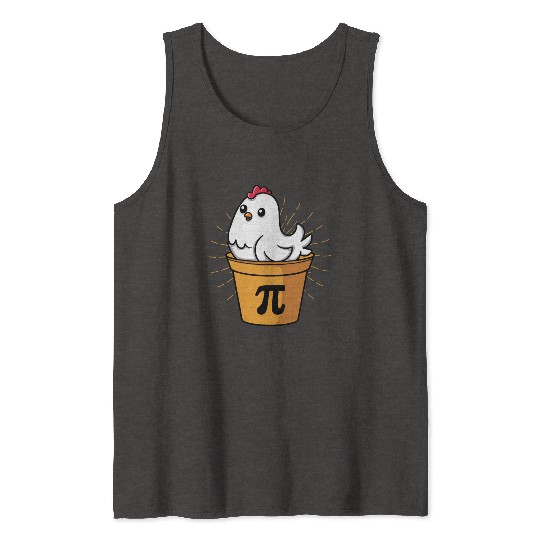Chicken Pot Pie Funny Pi Day Math Equations Tank Tops