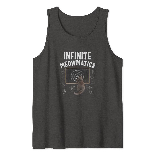 Pi Day Tank Tops, Infinite Moewmatics Cat Scribbling