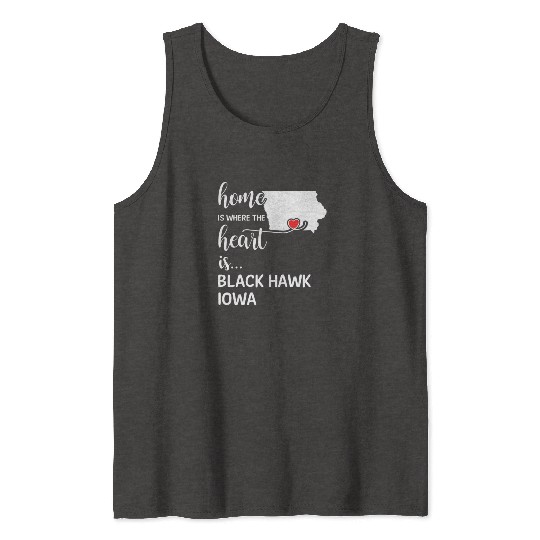 Black Hawk County Iowa Is Where My Heart Is Gift Tank Tops