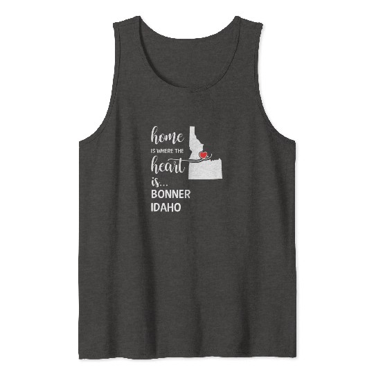 Bonner County Idaho Is Where My Heart Is Cool Gift Tank Tops