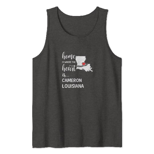 Cameron County Louisiana Is Where My Heart Is Gift Tank Tops