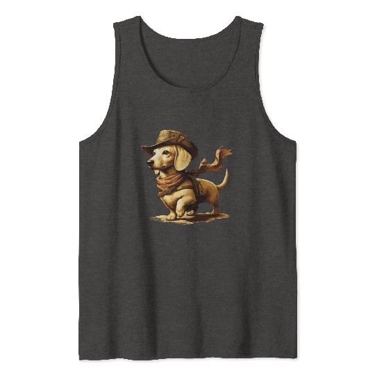 English Cream Dachshund Adventurer Tank Tops