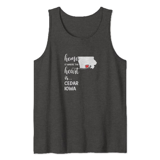 Cedar County Iowa Is Where My Heart Is Gift Tank Tops