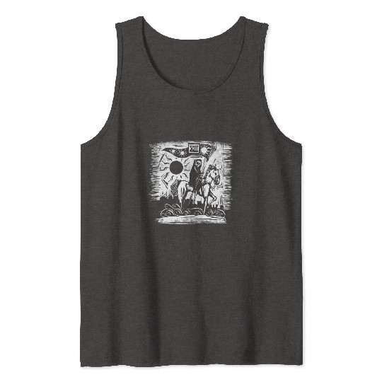 Tarot Death Card Blackcraft Tank Tops