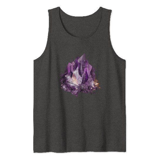 bright purple amethyst crystal motif Tank Tops
