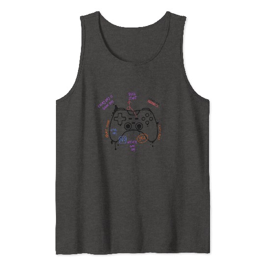 PlayStation Remote controller Black Tank Tops
