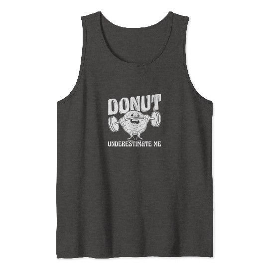 Fitness Donut Funny Donut Gym Tank Tops