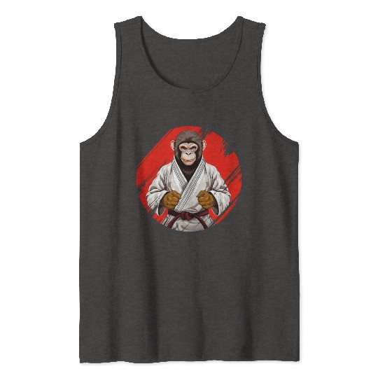 Karate Judo Monkey Chimpanzee Martial arts Tank Tops
