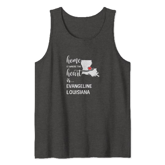 Evangeline County Louisiana Is Where My Heart Is Tank Tops