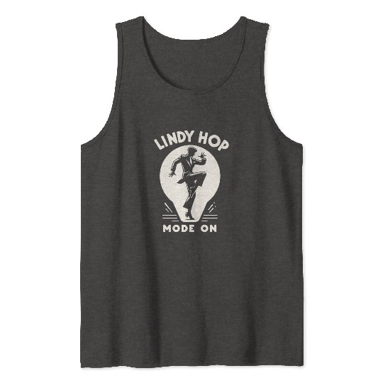 Lindy Hop Dancer Embraces Swing Dance Moves in Tank Tops