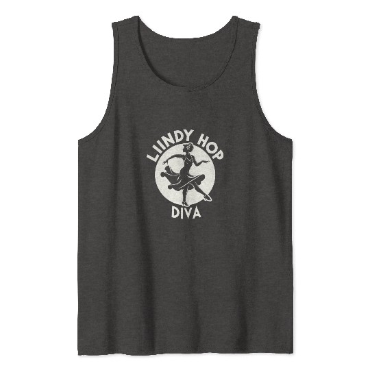 Lindy Hop Dancer Embraces Swing Dance Moves in Tank Tops