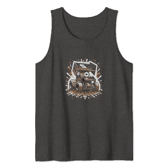 Sprint Car Mom Dirt Track Racing Racing Race Day Tank Tops
