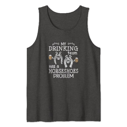 Drinking Team Horseshoe Pitching Tank Tops
