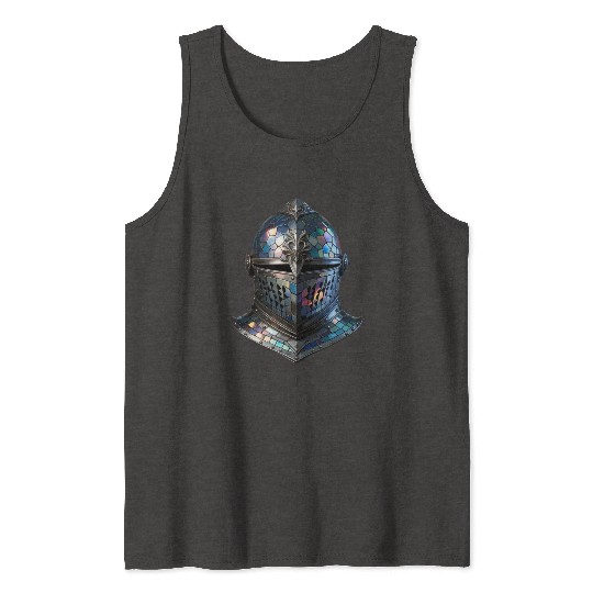 Enchanted Knight's Helmet - Stained Glass Armor Tank Tops
