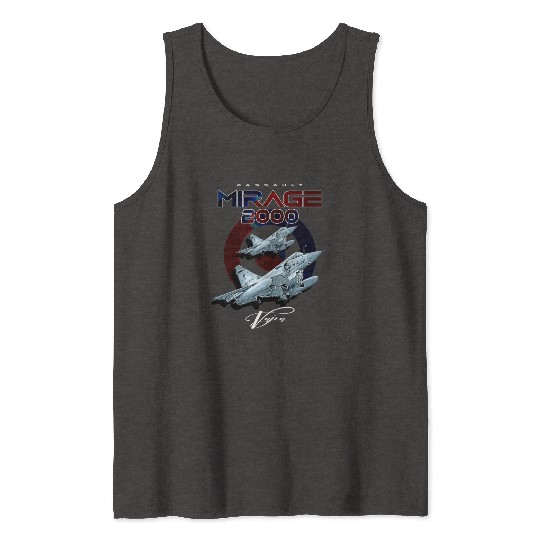 Dassault Mirage 2000 French Vintage Multi-Role Fig Tank Tops
