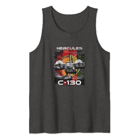 C-130 Hercules Military Aircraft Tank Tops