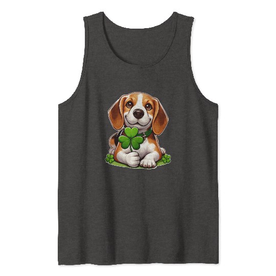 St. Patrick's Day Beagle Tank Tops