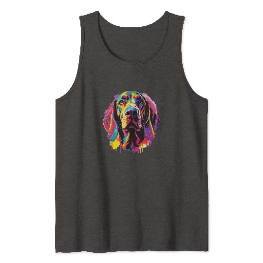Watercolor Colorful American English Coonhound Tank Tops